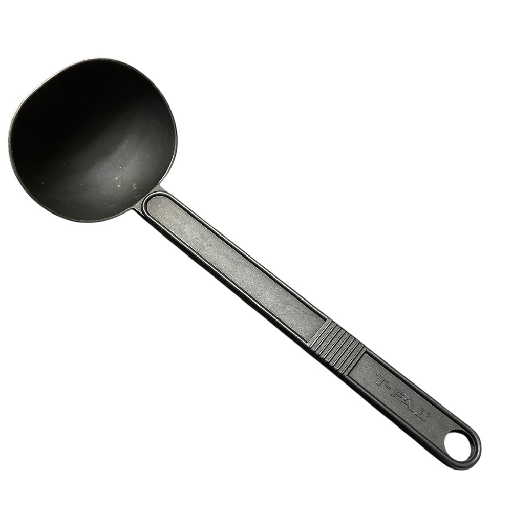 Vintage T-Fal Black‎ Plastic Ladle Soup Serving Kitchen Utensil Made in Canada